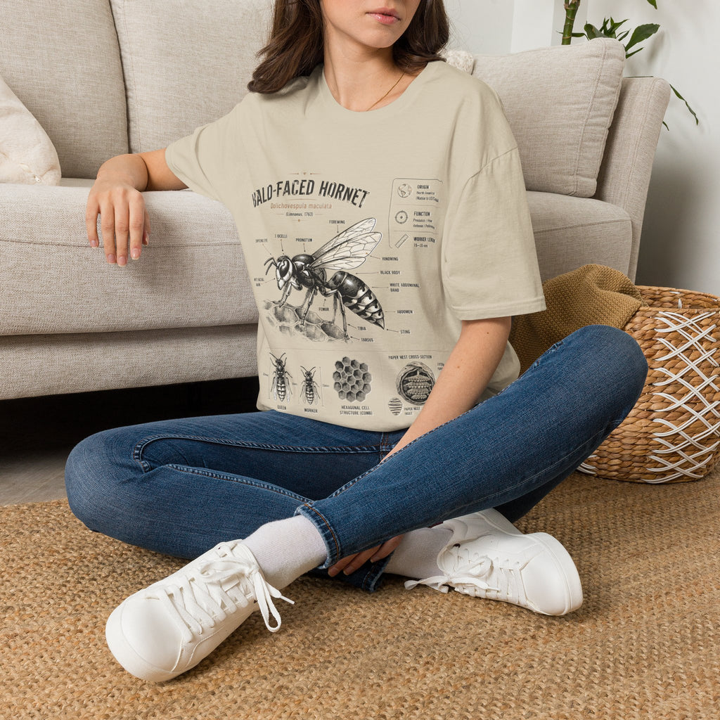 Bald-Faced Hornet Anatomy T-Shirt - Vintage Entomology Illustration