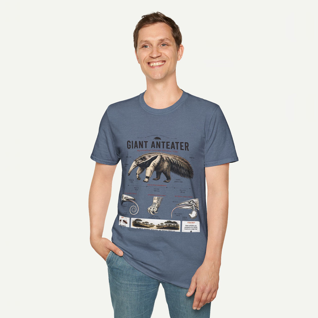 Giant Anteater Anatomy Tee — Vintage Natural History Animal Graphic T-Shirt