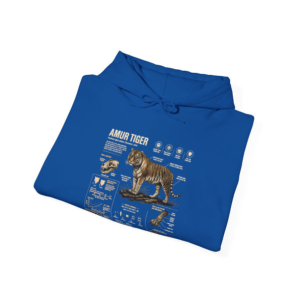 Amur Tiger Guide Hoodie — Vintage Wildlife Illustration Pullover