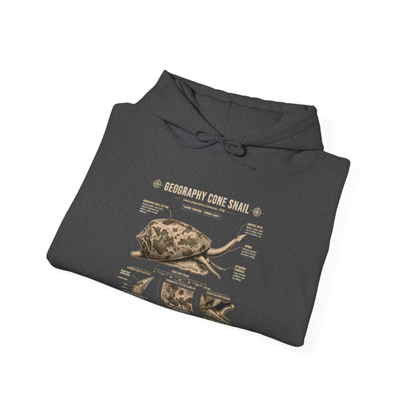 Turtle Anatomy Hoodie — Vintage Sea Turtle Illustration, "Be Different, Embrace Your Shell" Sweatshirt