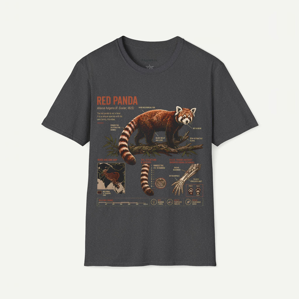 Red Panda Anatomy T-Shirt — Vintage Wildlife Graphic Tee