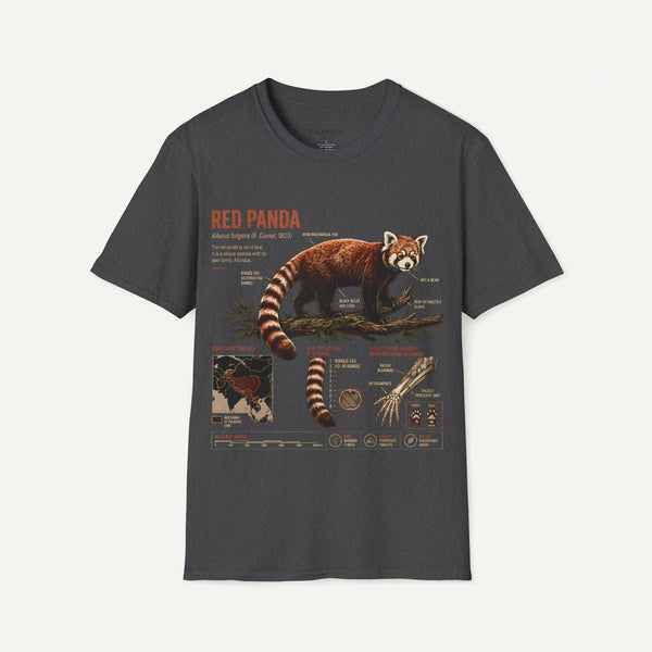 Red Panda Anatomy T-Shirt — Vintage Wildlife Graphic Tee