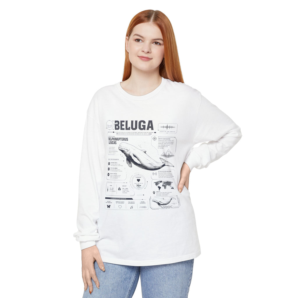 Beluga Whale Anatomy Long Sleeve Tee