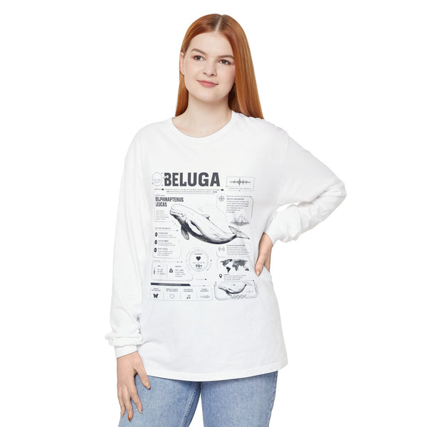 Beluga Whale Anatomy Long Sleeve Tee