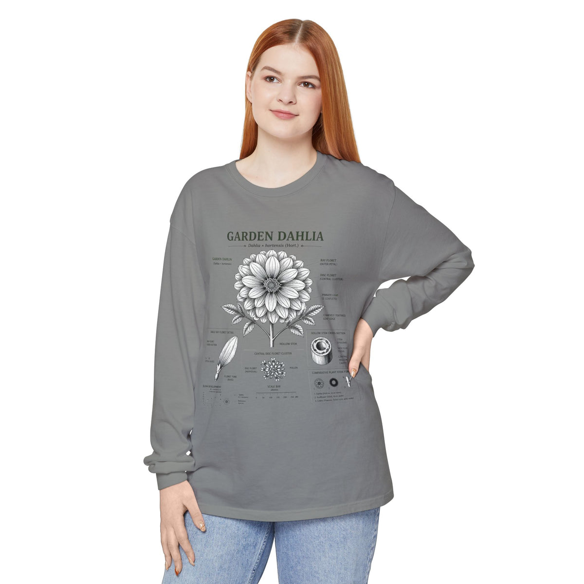 Garden Dahlia Botanical Long Sleeve Tee