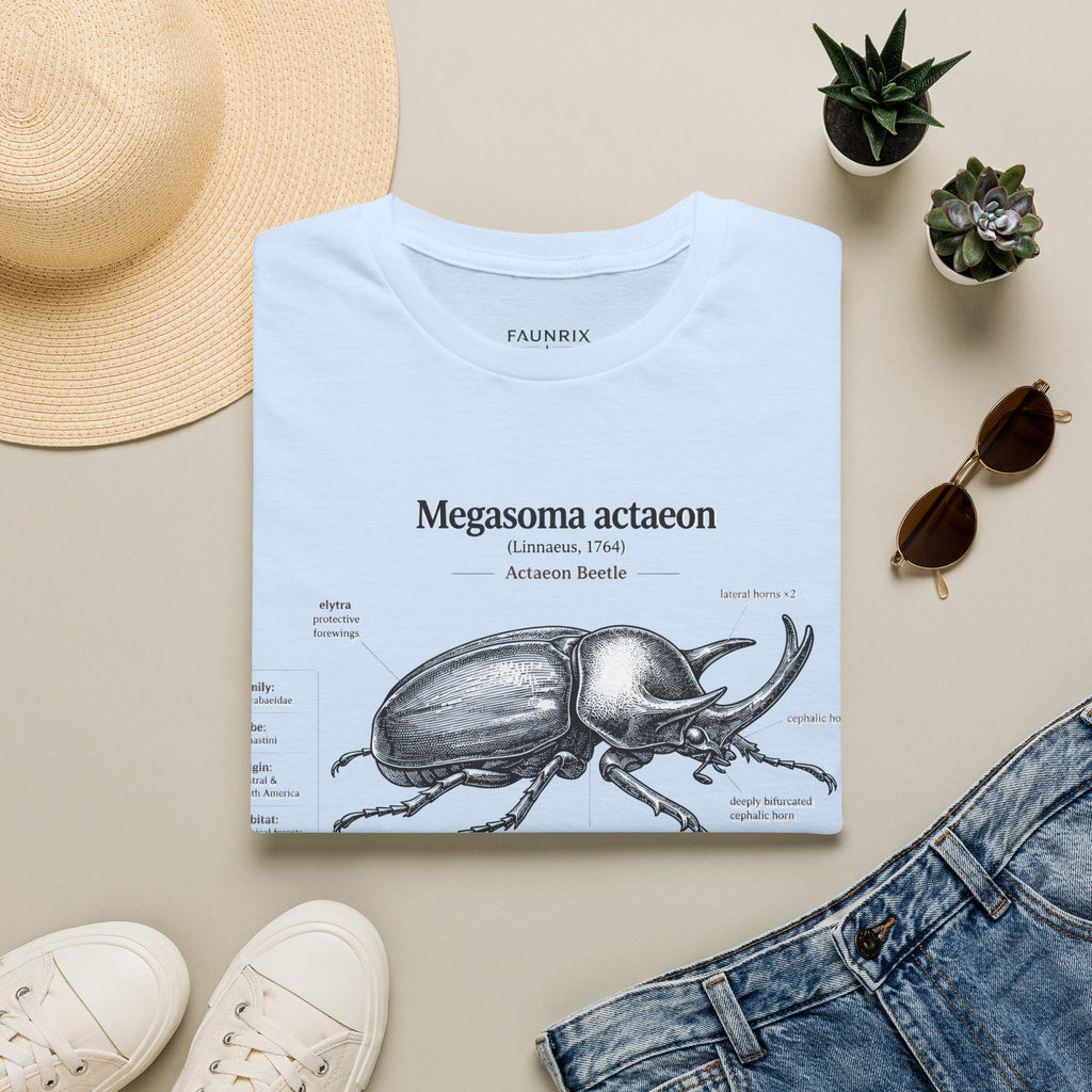 Beetle Anatomy T-Shirt — Megasoma actaeon Scientific Illustration Tee