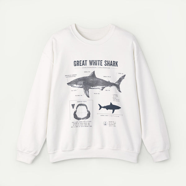 Great White Shark Anatomy Sweatshirt