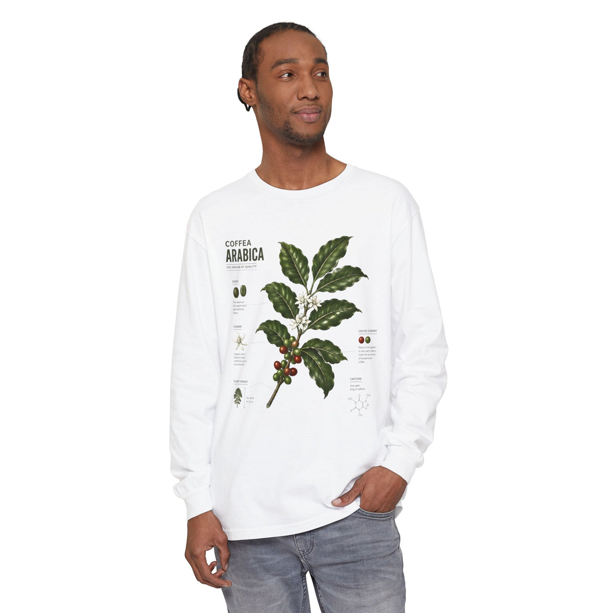 Coffee Arabica Botanical Long Sleeve Tee