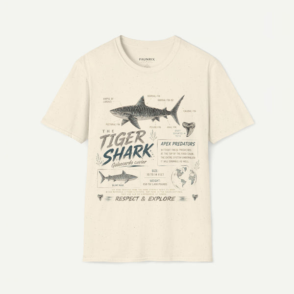 Tiger Shark Anatomy Tee — Vintage Apex Predator Graphic T-Shirt