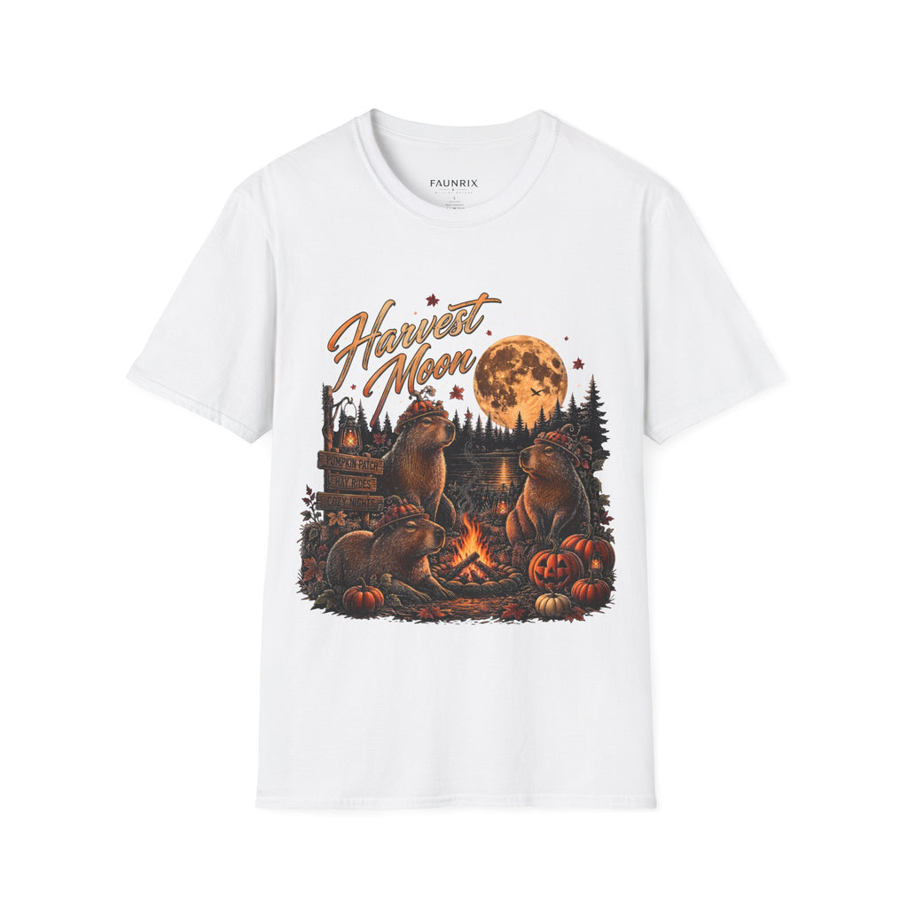 Harvest Moon T-Shirt — Autumn Campfire Bear Forest Tee