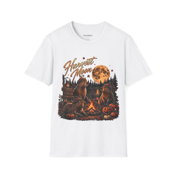 Harvest Moon T-Shirt — Autumn Campfire Bear Forest Tee