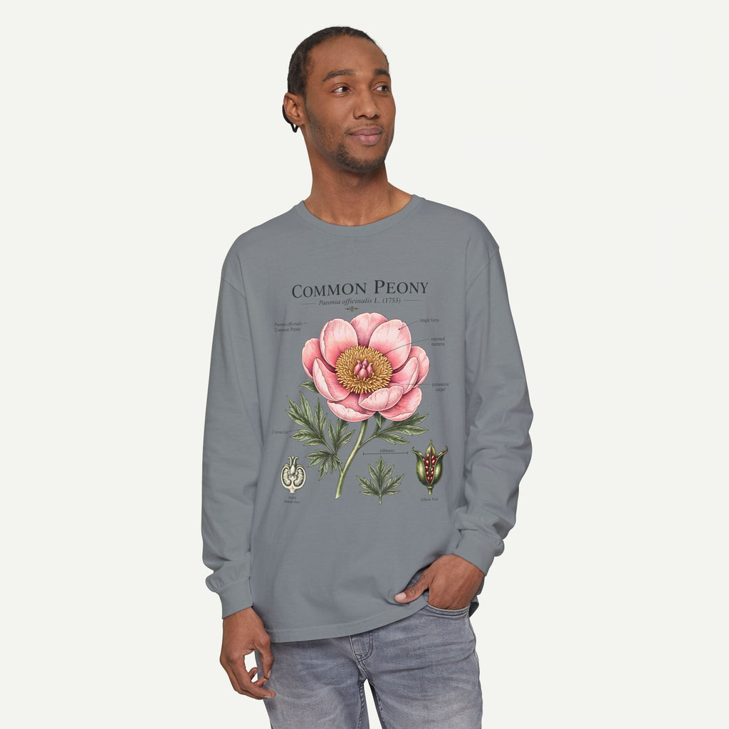Botanical 'Common Peony' Long Sleeve Tee