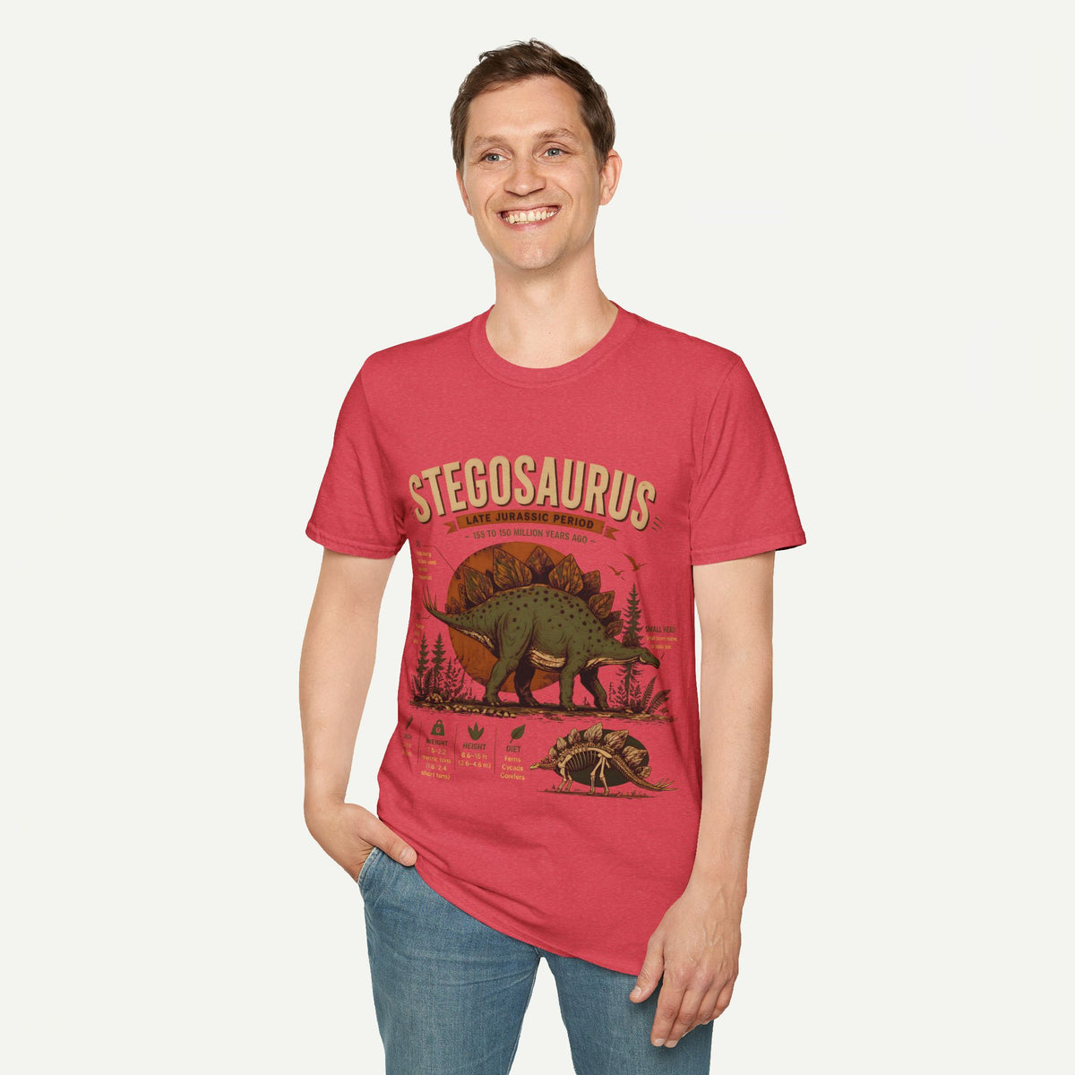 Stegosaurus Anatomy T-Shirt — Vintage Dinosaur Tee
