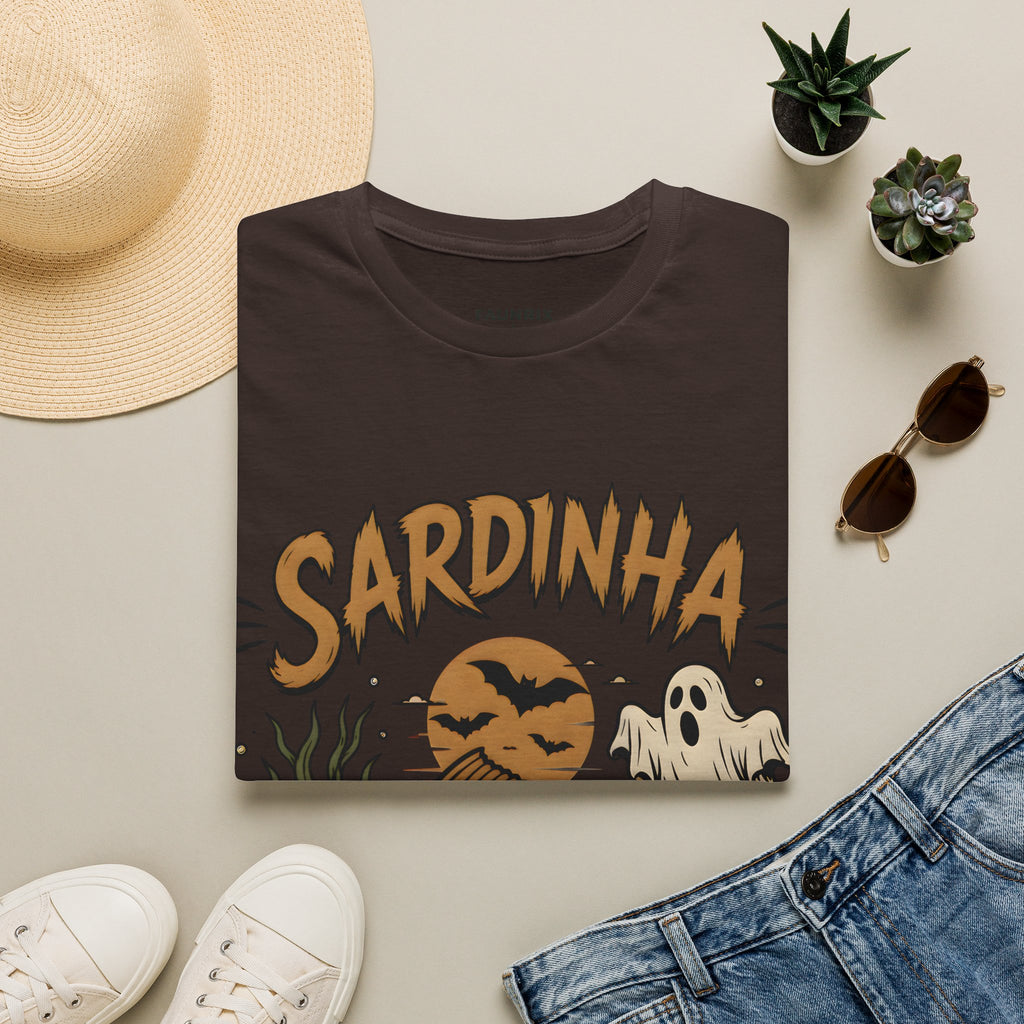 Sardinha Halloween T-Shirt — Spooky Fish Ghost Graphic Tee