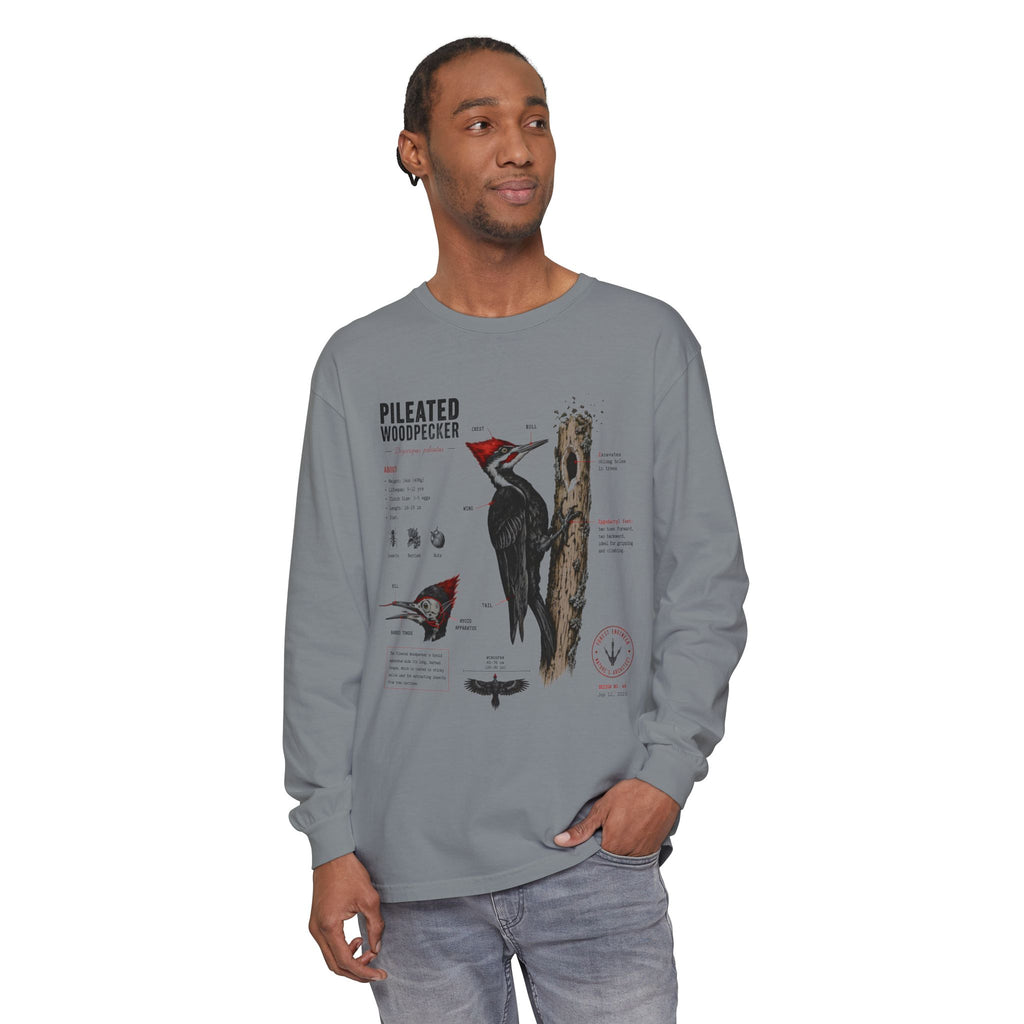 Pileated Woodpecker Anatomy Long Sleeve Tee