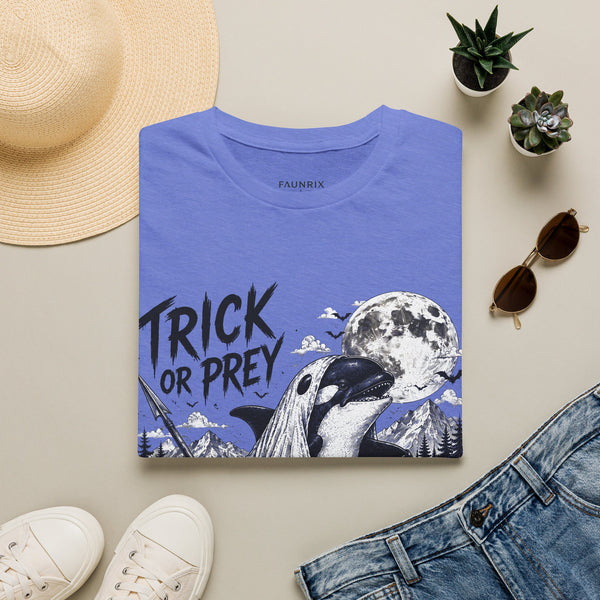 T-Shirt — Trick or Prey Halloween Orca Tee