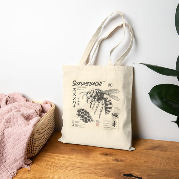 Suzumebachi Hornet Anatomy Cotton Tote Bag