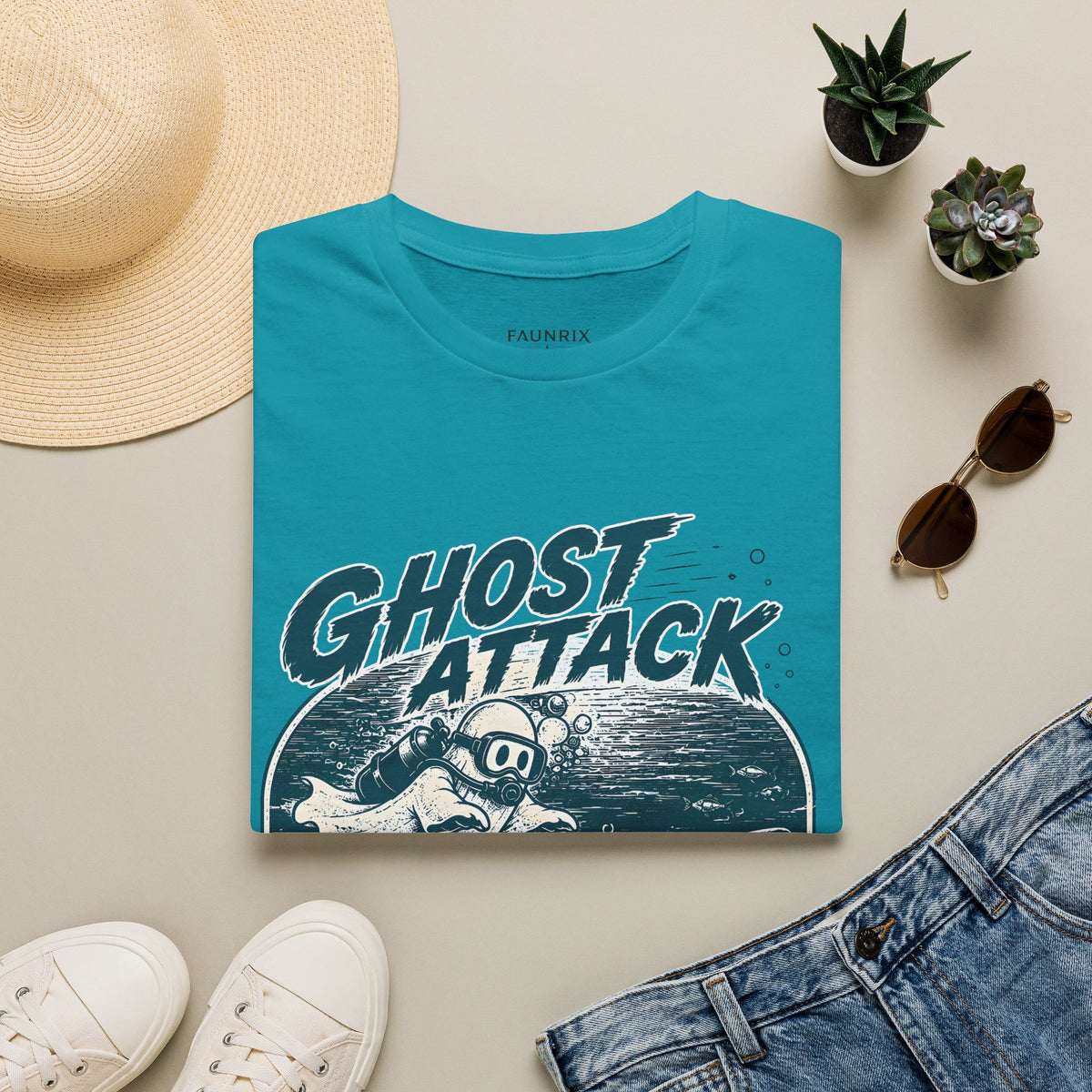Ghost Attack T-Shirt — Vintage Horror Graphic Tee