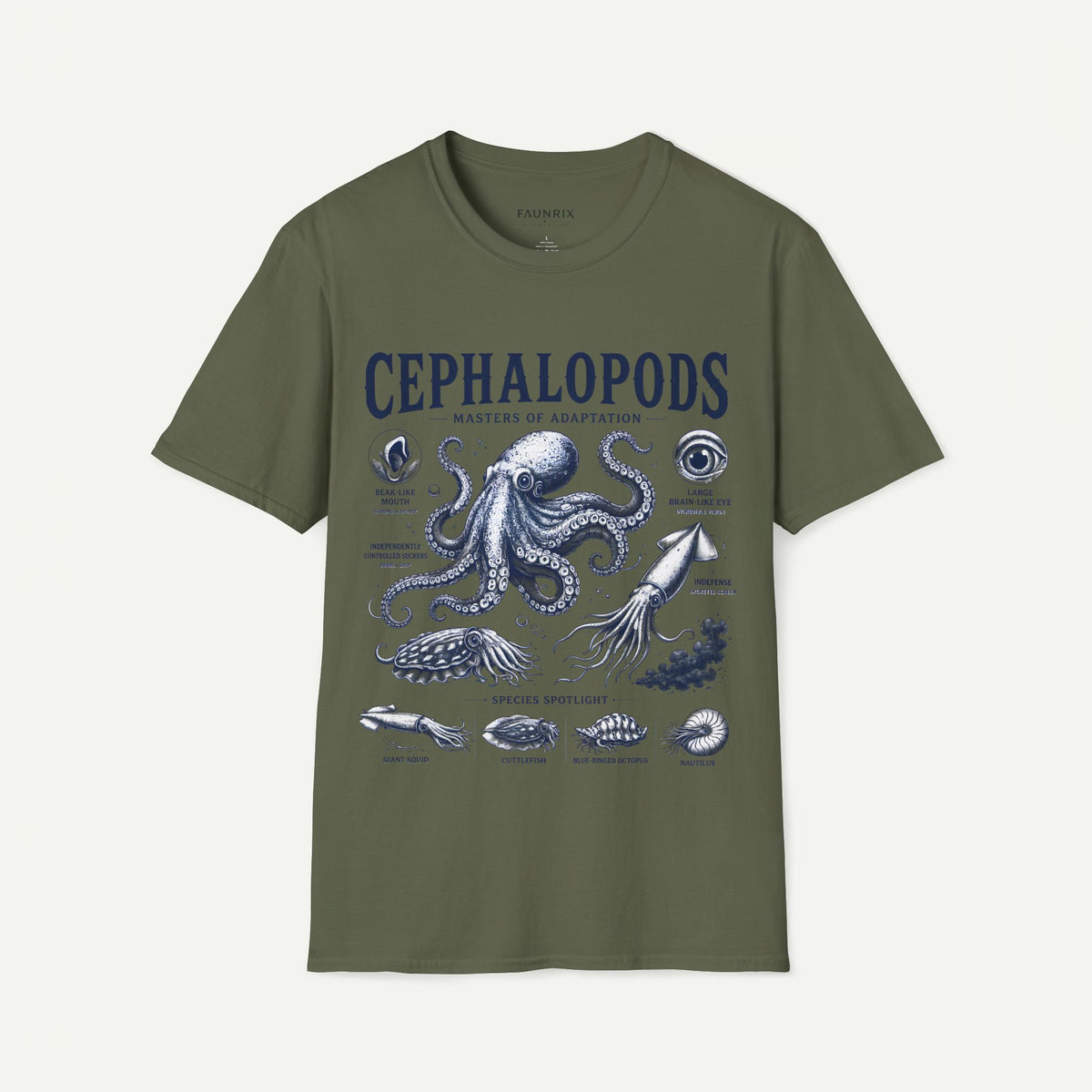 Cephalopods T-Shirt — Masters of Adaptation Vintage Octopus Graphic Tee