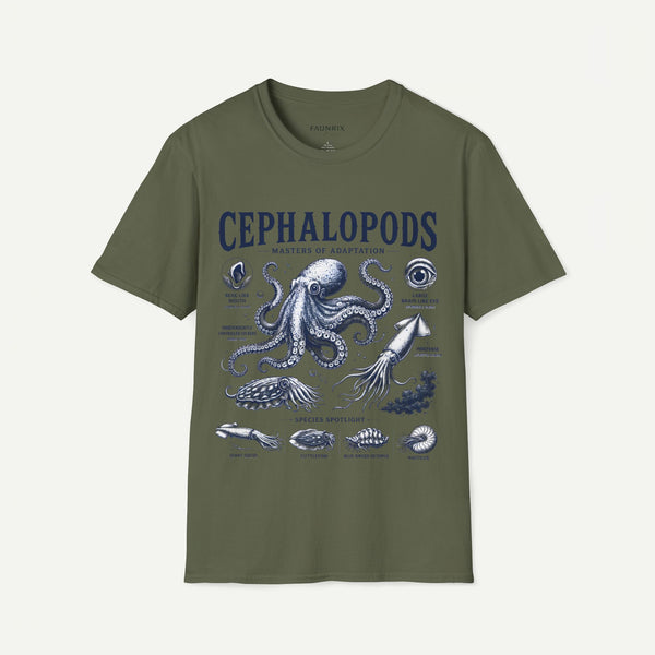 Cephalopods T-Shirt — Masters of Adaptation Vintage Octopus Graphic Tee