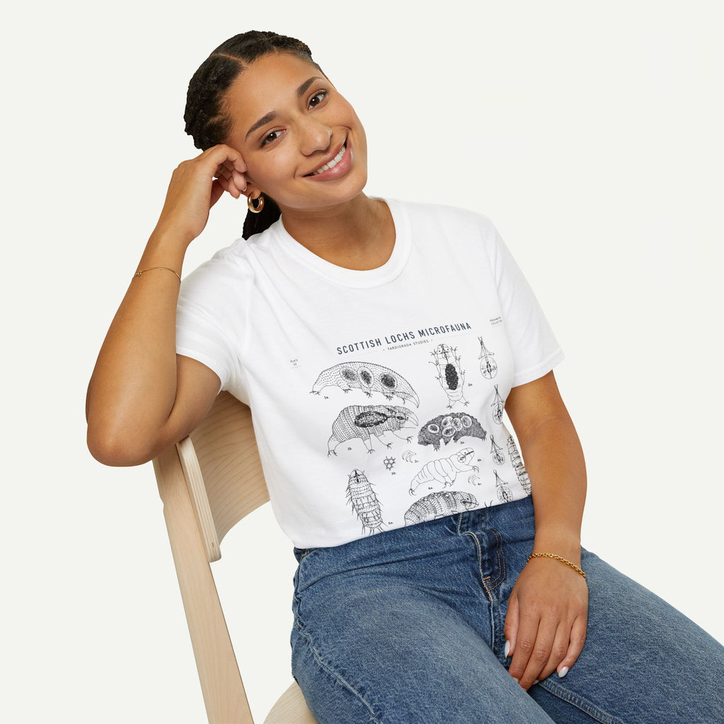 Tardigrade Anatomy Species Chart T-Shirt — Scientific Microfauna Illustration