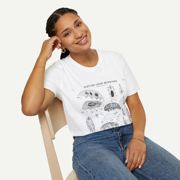 Tardigrade Anatomy Species Chart T-Shirt — Scientific Microfauna Illustration