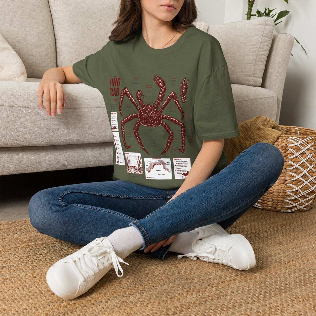 King Crab Anatomy T-Shirt — Vintage Seafood Diagram Tee