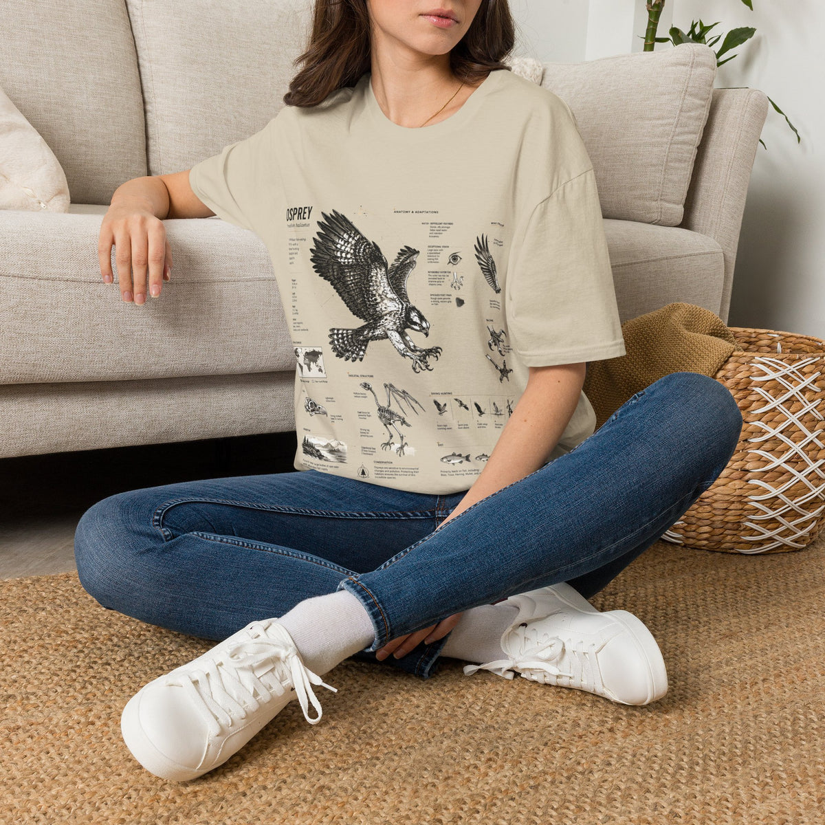 Osprey Anatomy T-Shirt — Vintage Bird Illustration Tee