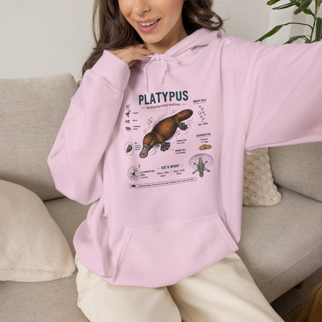 Platypus Anatomy Hoodie — Scientific Illustration Pullover for Nature Lovers