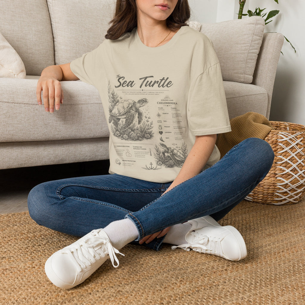 Sea Turtle Anatomy T-Shirt — Vintage Marine Illustration Tee