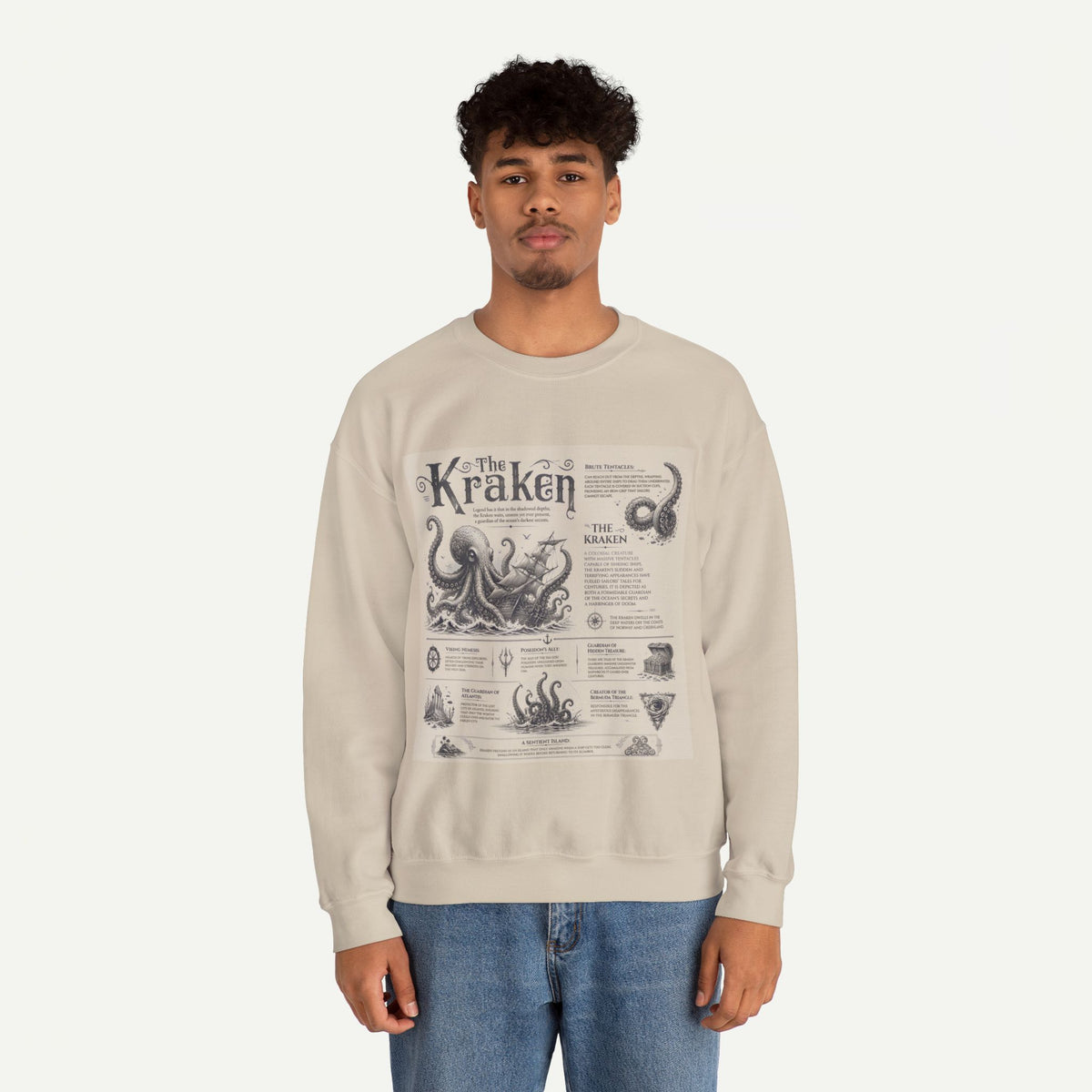 Kraken Illustration Crewneck Sweatshirt