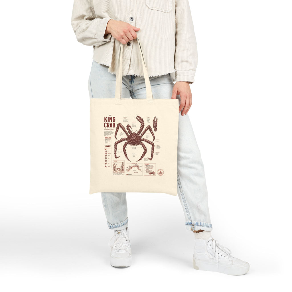 King Crab Anatomy Canvas Tote