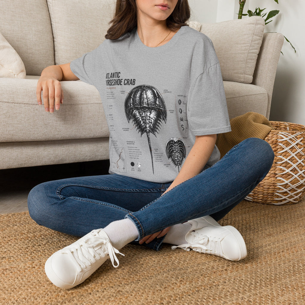 Horseshoe Crab Anatomy T-Shirt — Atlantic Horseshoe Crab Illustration
