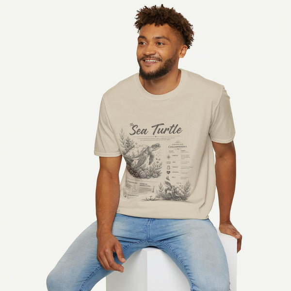 Sea Turtle Anatomy T-Shirt — Vintage Marine Illustration Tee