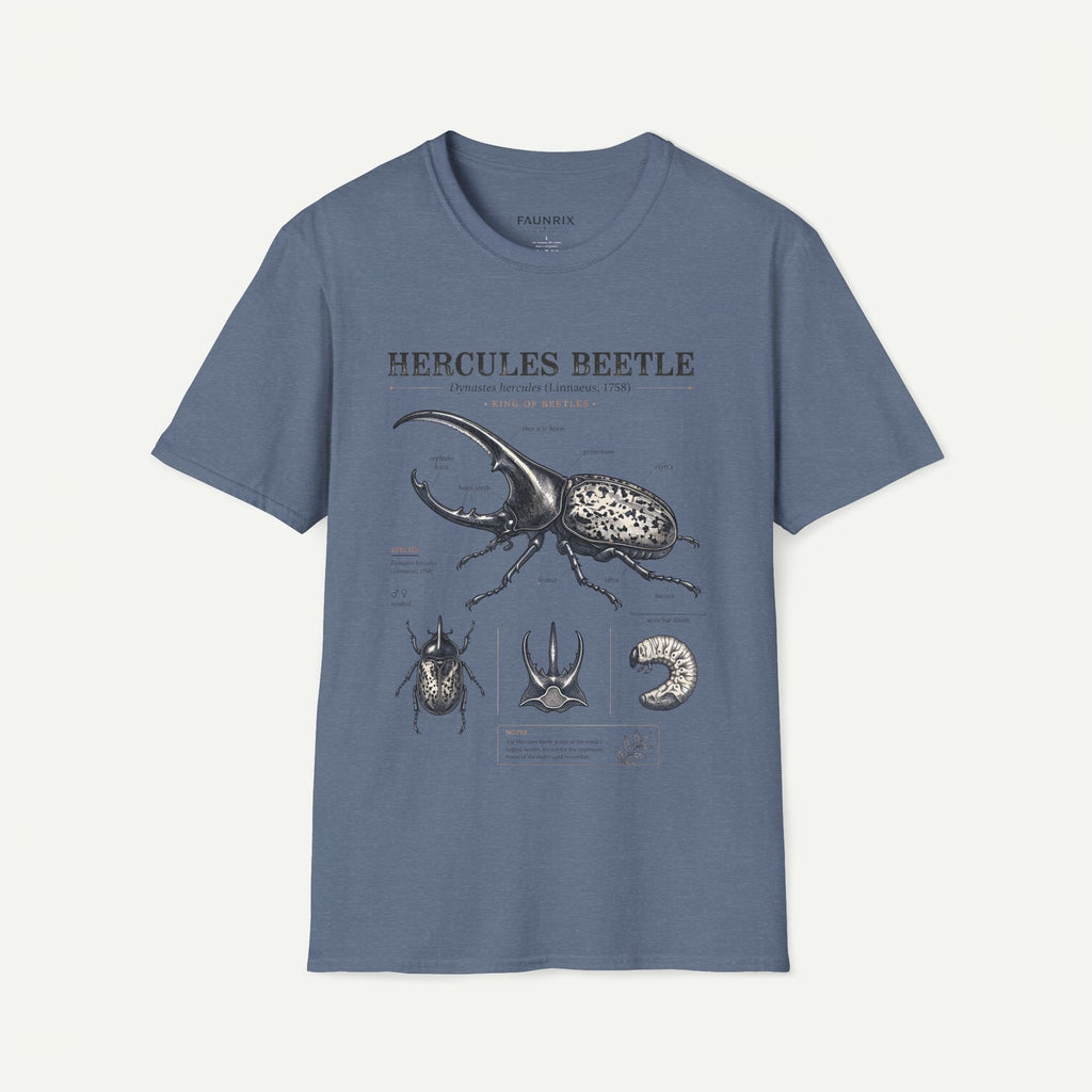 Hercules Beetle Anatomy T-Shirt — Vintage Entomology Graphic Tee