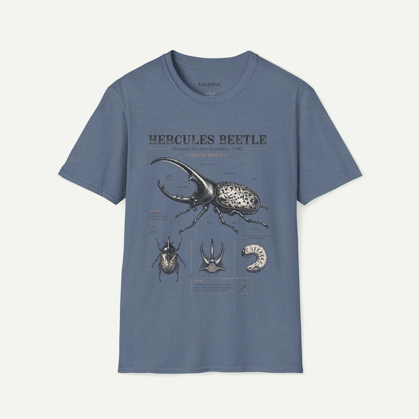 Hercules Beetle Anatomy T-Shirt — Vintage Entomology Graphic Tee