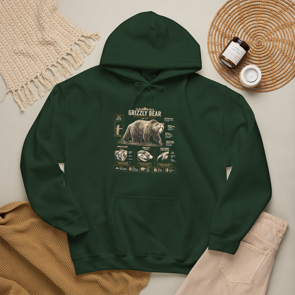 Hoodie — Vintage Bear Anatomy Graphic Hoodie