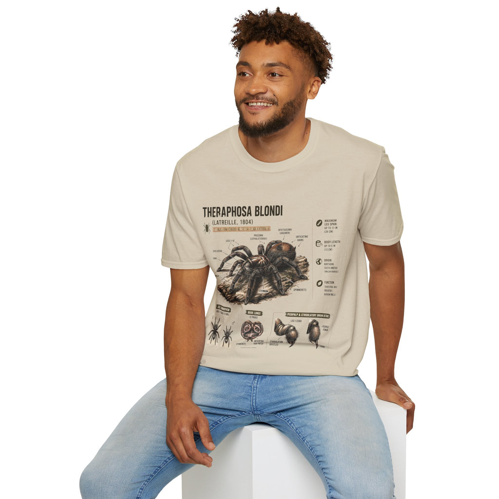 Theraphosa blondi Tarantula T-Shirt — Spider Anatomy Educational Tee