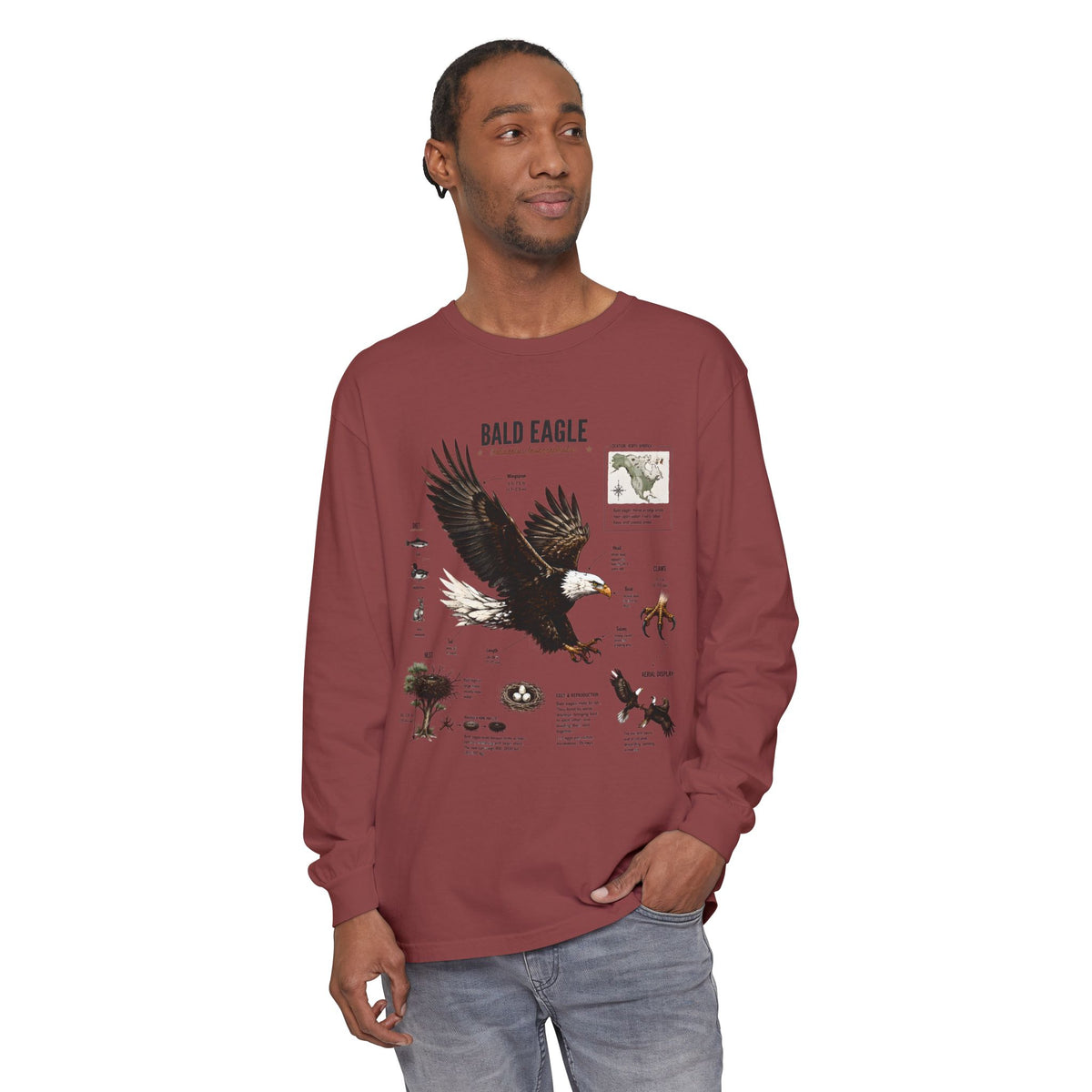 Bald Eagle Anatomy Long Sleeve Tee