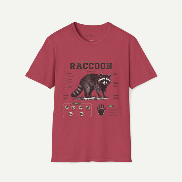 Raccoon Anatomy T-Shirt — North American Wildlife Graphic Tee