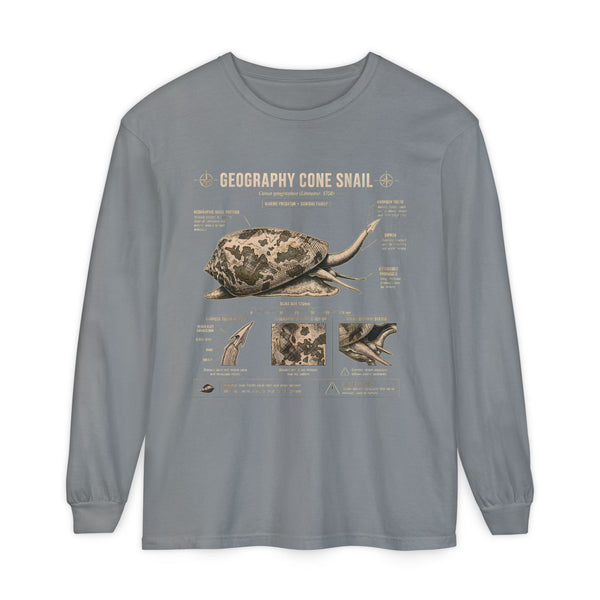 Geography Cone Snail Anatomy Long Sleeve Tee