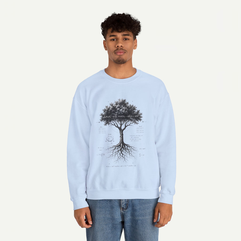 Tree of Life Crewneck Sweatshirt — Botanical Roots Illustration