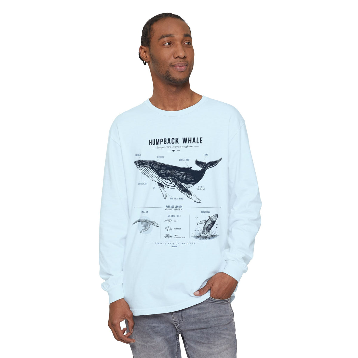Humpback Whale Anatomy Long Sleeve Tee