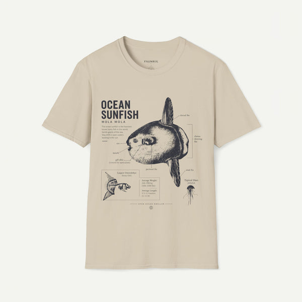 Sunfish Anatomy T-Shirt — Ocean Sunfish Graphic Tee for Marine Lovers