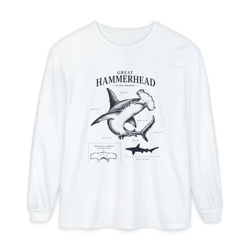 Hammerhead Shark Anatomy Long Sleeve Tee