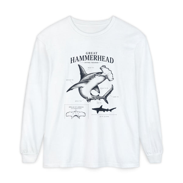 Hammerhead Shark Anatomy Long Sleeve Tee