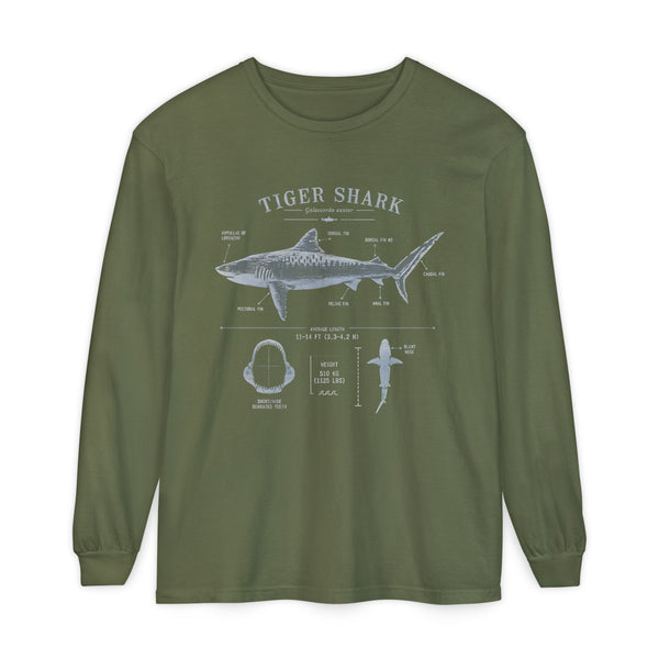 Tiger Shark Anatomy Long Sleeve T-Shirt