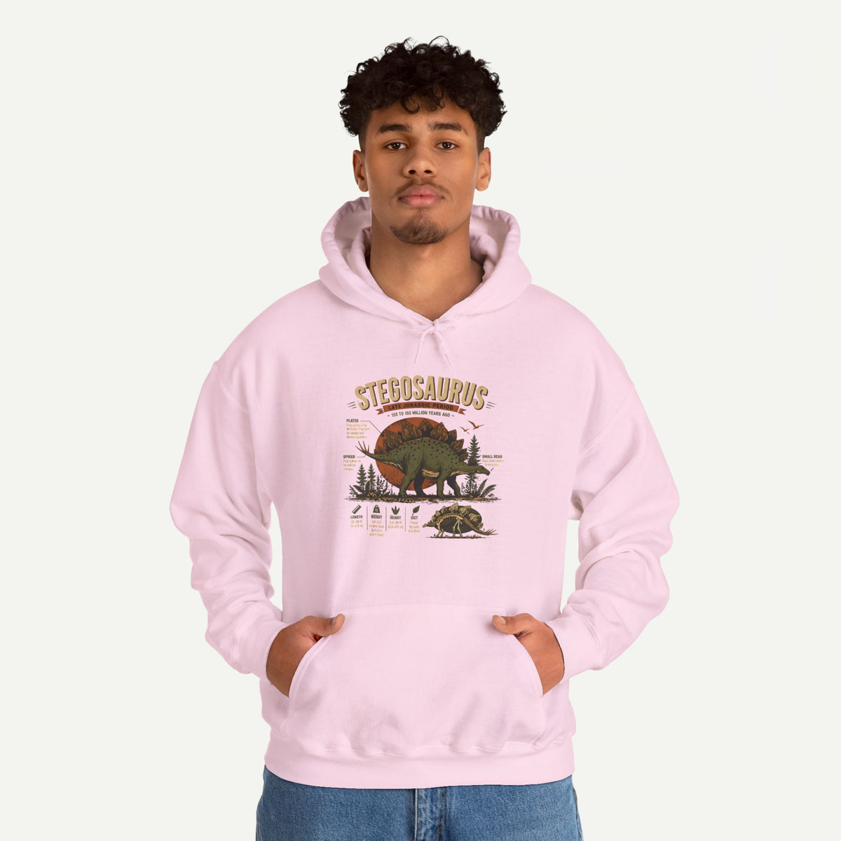 Stegosaurus Vintage Anatomy Hoodie – Retro Dino Nature Sweatshirt