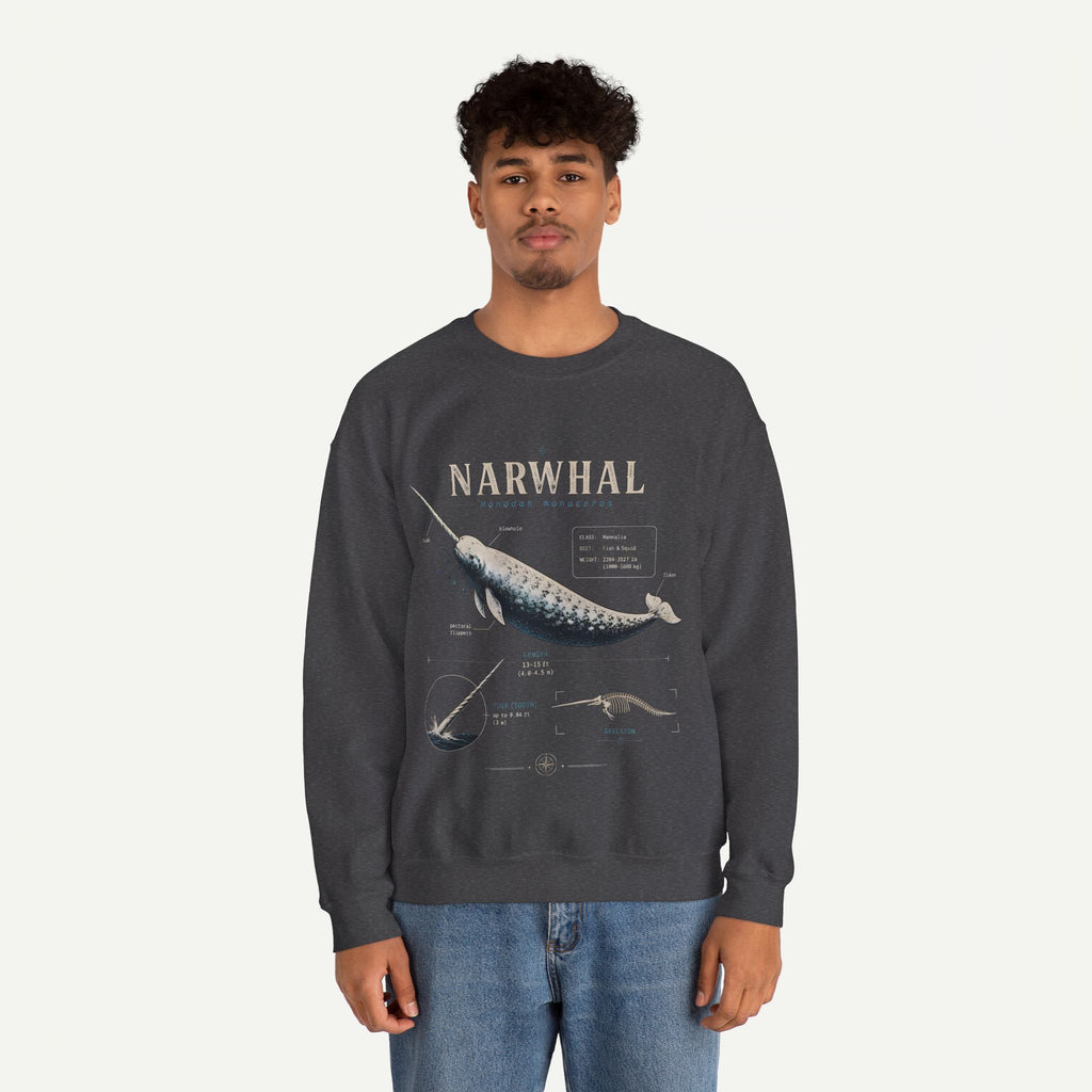 Narwhal Anatomy Crewneck Sweatshirt