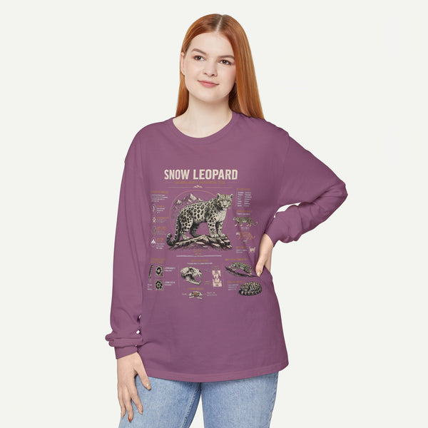 Snow Leopard Wildlife Anatomy Long Sleeve Tee